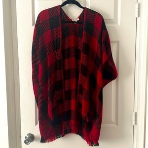 Loft Short Sleeve Red Shrug Sweater